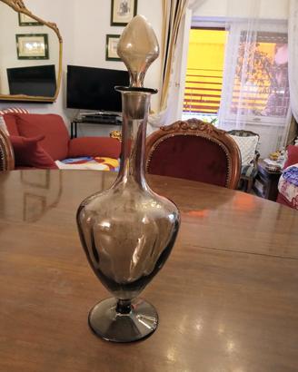 Antica Bottiglia Vetro Fumé Contenitore Vino 1920