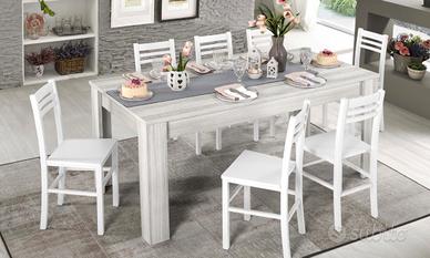 TAVOLO ALLUNGABILE 140x90 EUCALIPTO BIANCO