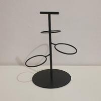 Portabottiglie / portatazze in metallo nero