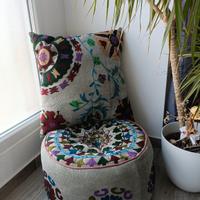 Pouf e Cuscino Yantra light grey