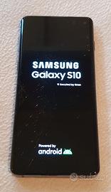 Samsun Galaxy S10 nero 128 gb vetro incrinato