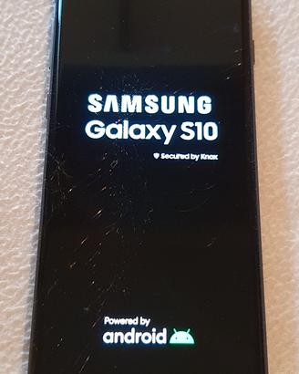 Samsun Galaxy S10 nero 128 gb vetro incrinato
