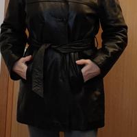 GIACCA DONNA IN PELLE NERA TG M