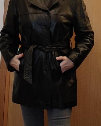 GIACCA DONNA IN PELLE NERA TG M