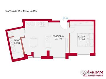 Appartamento di 45 m² con 2 locali a Roma