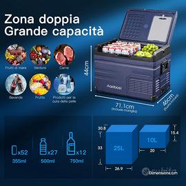 AAOBOSI - Frigo Portatile 37L a Doppia Zona -20 ℃ - Elettrodomestici In  vendita a Napoli