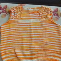 Maglia bambina realizzata a mano