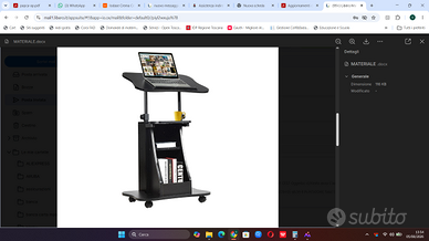 carrello pc regolabile