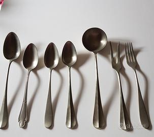 Set vintage posate grandi alpacca anni'40