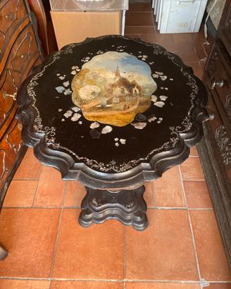 Tavolo francese in papier mâché - XIX secolo