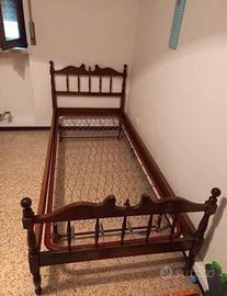 Letto singolo vintage anni 70 + rete indipendente