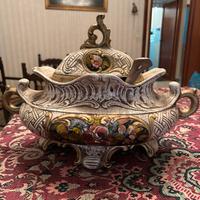 Zuppiera antica in ceramica, Centrotavola vintage