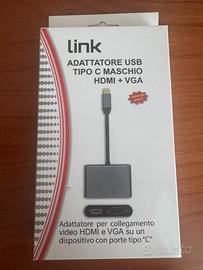 Adattatore USB-C a HDMI + VGA Link NUOVO