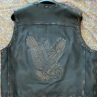 GILET CUOIO STARS & STRIPES TG.: L