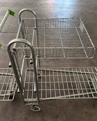 Carrelli, quattro ruote in acciaio