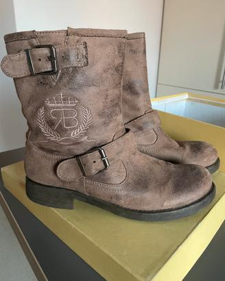 Stivaletti Renato Balestra scamosciati marroni