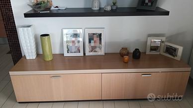 PANCA MEDIA BASSA IN ROVERE E WENGE' DI PIANCA