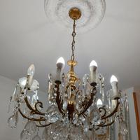 Lampadario a goccia in cristallo, una coppia