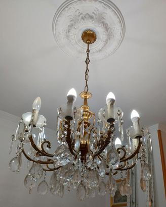 Lampadario a goccia in cristallo, una coppia