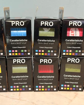 9 ROTOLI TAPING ELASTICO PROFESSIONALE