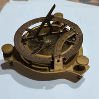 Bussola meridiana antica in ottone vintage special