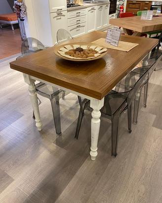 NUOVO TAVOLO ALLUNGABILE SHABBY BICOLORE, più misu