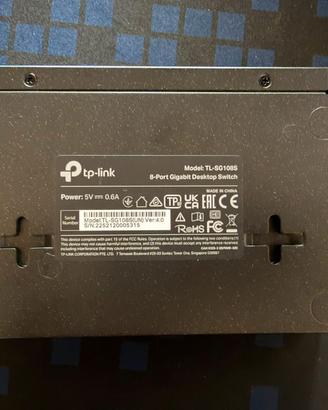 Switch TP-Link Gigabit TL-SG108S a 8 porte