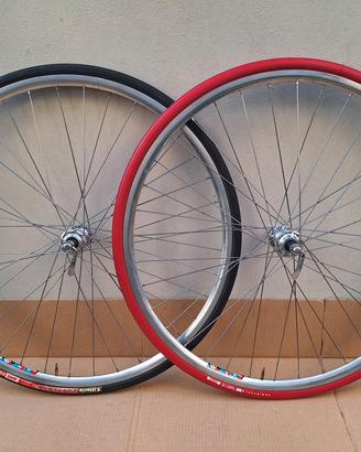 Ruote Mozzi Campagnolo 8V Cerchi Rigida 