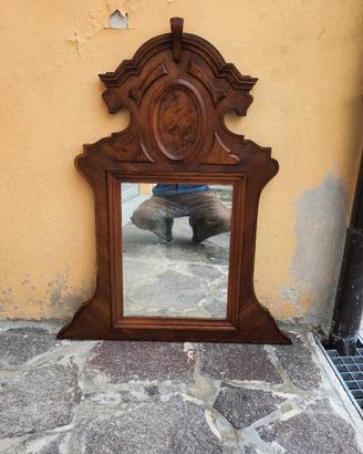 Specchio con cornice in noce  tipo Luigi Filippo