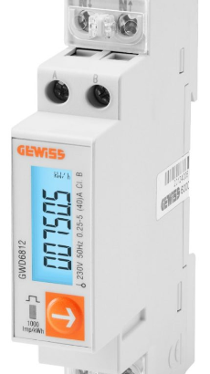 Gewiss Gwd6812 contatore energia monofase DLM nuov