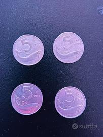 5 Lire Repubblica Italiana 1954/1973/1976