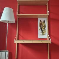 parete attrezzata/mensole e scrittoio ikea