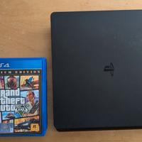 PS4 Slim con 2 controller + giochi + cavi