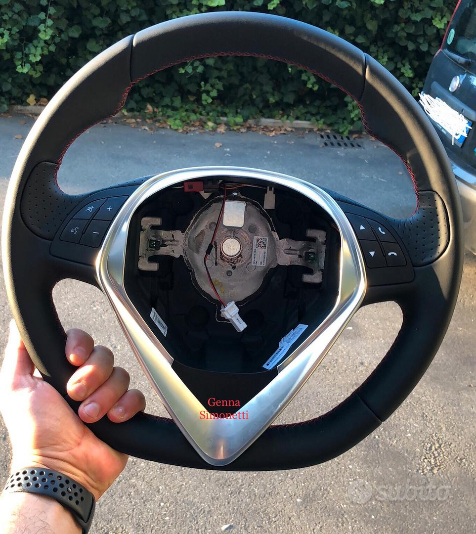 OMP OD/1980/NR Volante Sportivo In Pelle Nero/Rosso - Diametro 350 Mm, 6 Fori, Ideale Per Auto Da Corsa E Competizioni