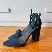 Sandali con tacco New Look blu marino