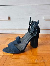 Sandali con tacco New Look blu marino