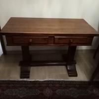 Tavolo Console in larice con 2 cassetti.