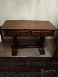 Tavolo Console in larice con 2 cassetti.