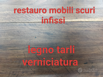 Restauro mobili riparazioni scuri antichi legno