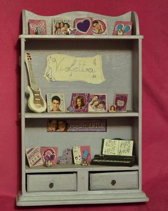 MOBILETTO  IN LEGNO  " VIOLETTA " CON DUE CASSETTI