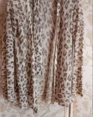 Cardigan maculato  lana taglia unica