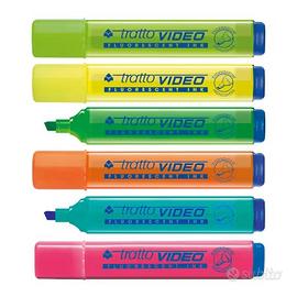 12 evidenziatori tratto colori assortiti