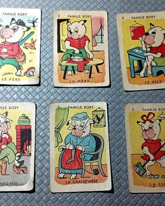 Carte FAMILLE BOBY vintage - Francia