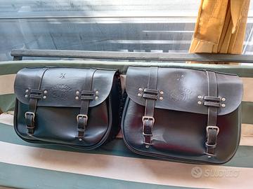 COPPIA BORSE CUOIO FATTE A MANO