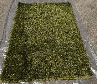 Tappeto Shaggy Verde 120x180 cm Pelo Alto Maia Tex