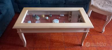 Tavolino Vetrina Salone colo avorio