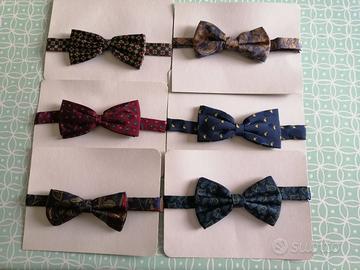 set di 6 papillon seta