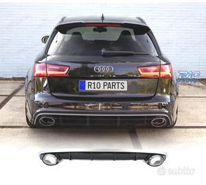 DIFFUSORE AUDI A6 4G 15-18 LOOK RS + TERMINALI DI 