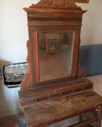 Specchio da appoggio antico da restaurare