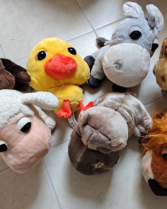 Lotto 7 peluche Amici della fattoria 